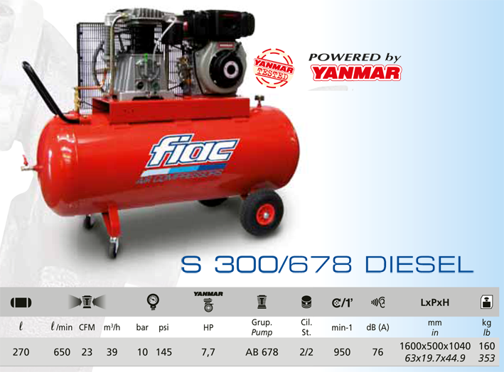 Kompressori Fiac S 300/678 Diesel