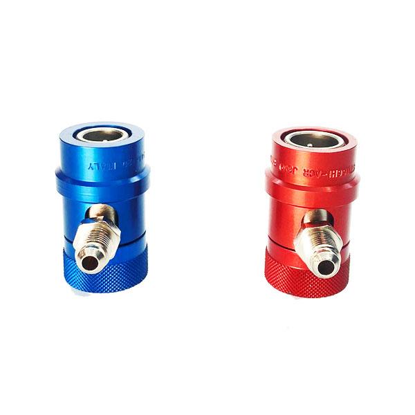 Kylmäaineletkun pikaliitinpari 1/4" (sin&pun) R134