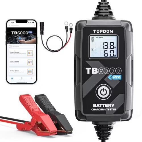 Akkutesteri ja -laturi Topdon TB6000Pro