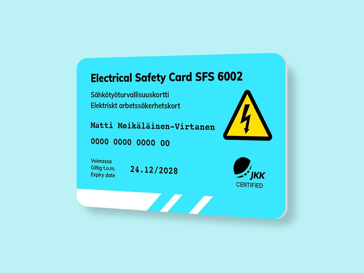 SFS 6002 Sähkötyöturvallisuuskoulutus
